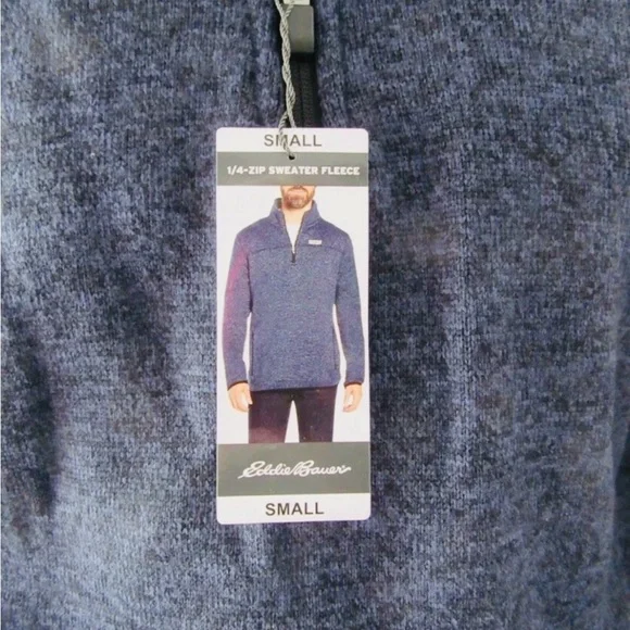 Eddie Bauer Navy Half-Zip Fleece Pullover - Picture 9 of 9